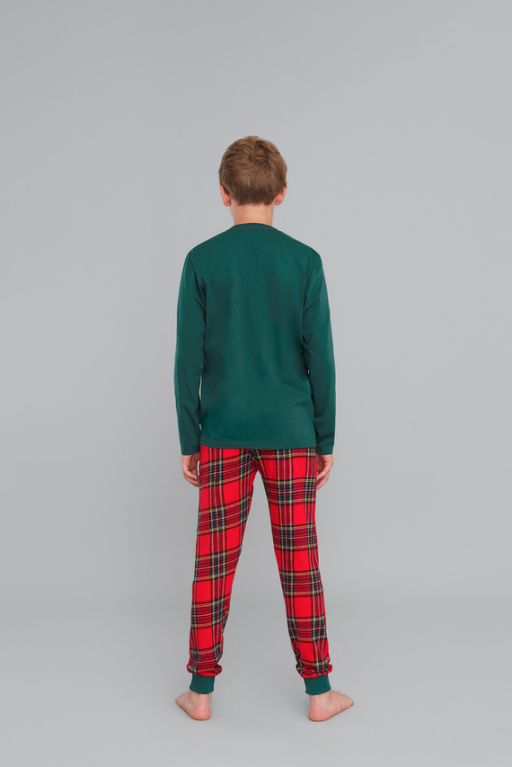 Narvik Pijama pentru băieți Italian Fashion- roșu/print 