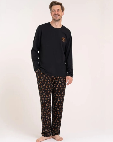 Pijamale bărbați Moraj PDM3000-003 gri cu mânecă scurtă și pantaloni scurți