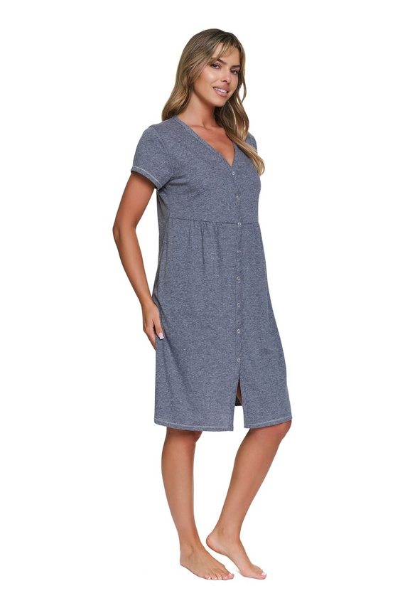 Cămașă de sarcină Doctor Nap 7547 100% bumbac pentru alăptare damă-dark grey