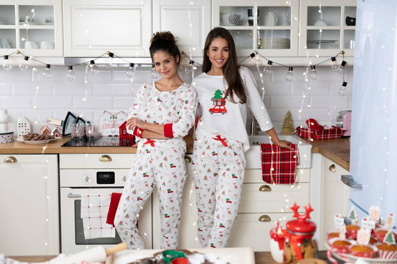 Pijama pentru femei Samantha Sensis -ecru