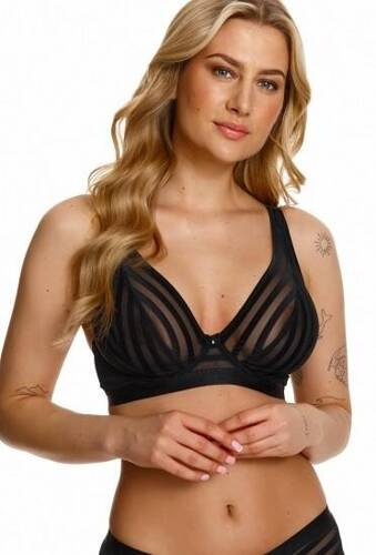 2412 Lupoline- sutien bralette moale negru
