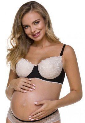3116 Sutien de alăptare Lupoline-negru-bej