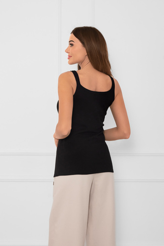 Tricou Salsa de damă cu bretele subțiri - Italian Fashion - negru