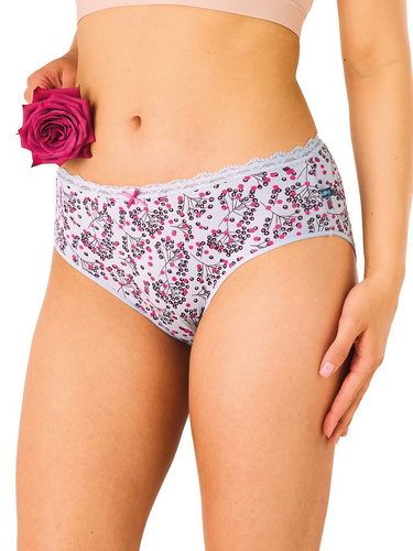 Chiloți midi bikini Key LPC 557 B26 A2, set 2 bucăți, bumbac cu model