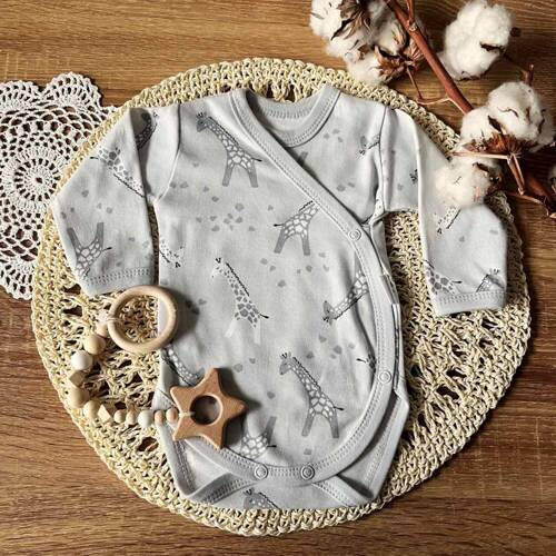 BD14626 Body cu mâneci lungi Giraffe Mamatti