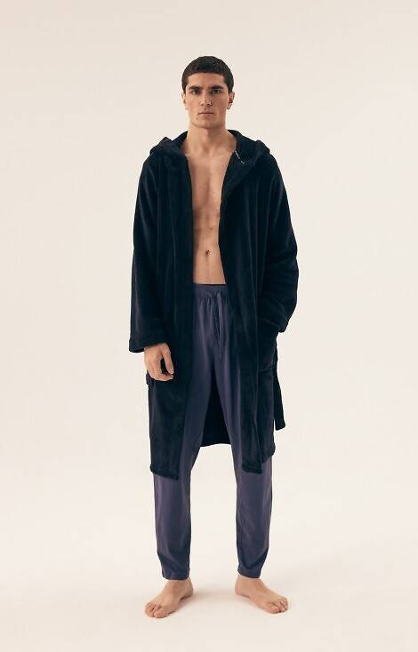 42769 Halat de baie pentru bărbați Orbit Henderson - bleumarin