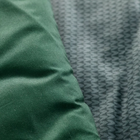 Lenjerie de pat din microfibră Jaremy Eurocortains verde – decorată cu imprimeu în stil scandinav