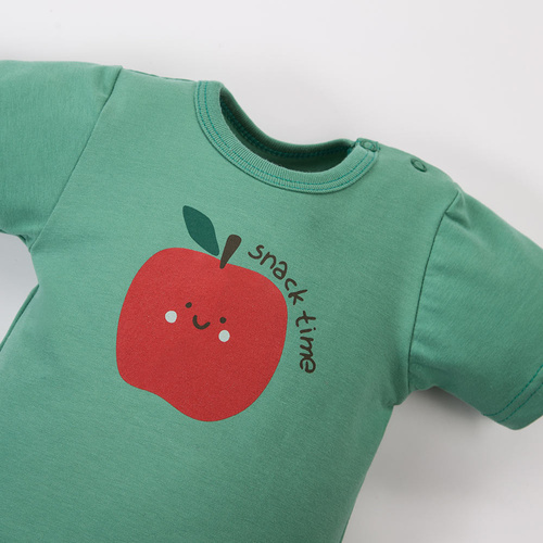 Body bebeluși Eevi Snack Time mânecă scurtă bumbac elastic comod