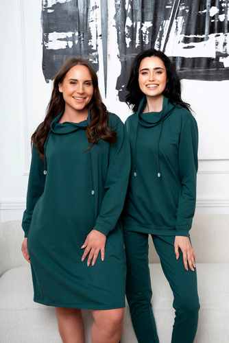 Malmo tunică cu mânecă lungă pentru femei Italian Fashion - verde