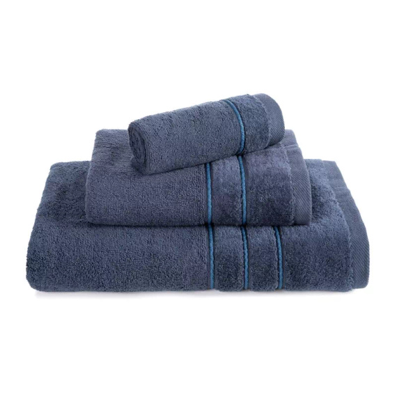 Set prosoape Eurofirany 3 piese moi absorbante elegante premium Sibel navy