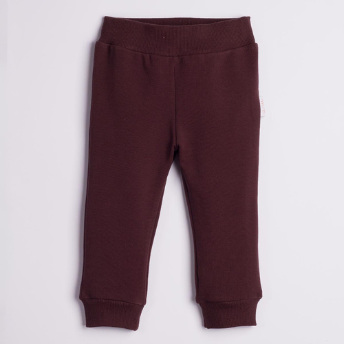 226276 Nicol Pantaloni trening copii, bumbac, maro închis