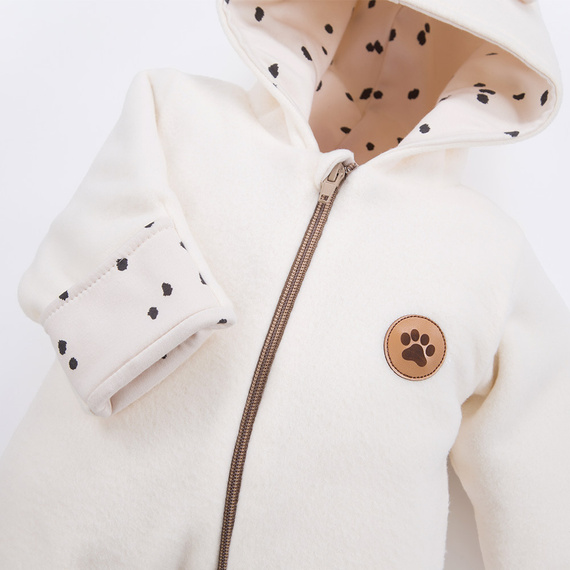 Costum din lână Run & Fun Eevi - ecru