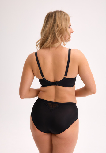 Sutien BS 051 Kiara Gaia Soft – moale, negru, broderie și tul, cu armătură