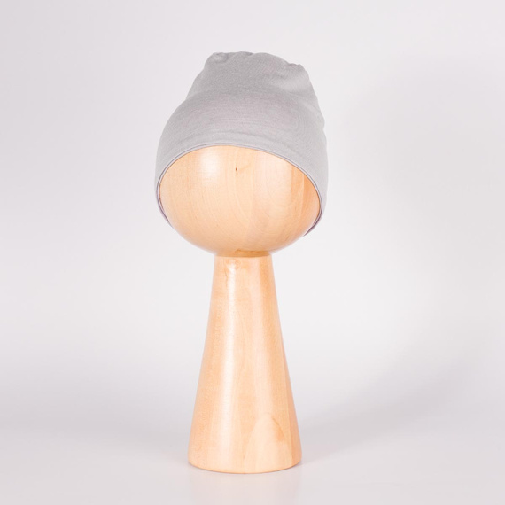 229110 Nicol Căciulă Merino 100% lână copii dublă - gri