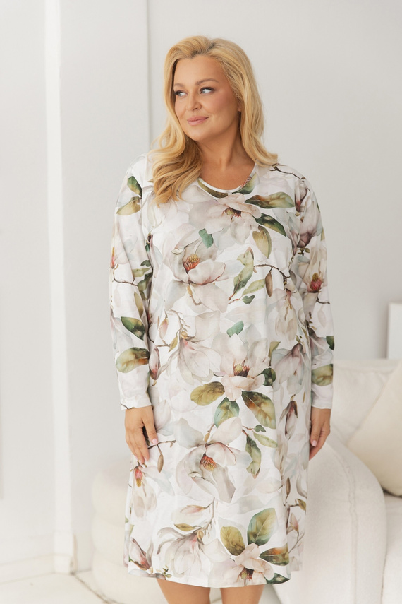 Cămașă damă Taro 3658 Denisa magnolie 100% bumbac mânecă lungă