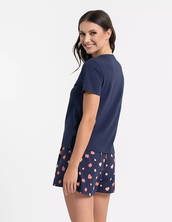 Pijama damă Moraj PDD3900-020 din bumbac, mânecă scurtă, pantaloni scurți