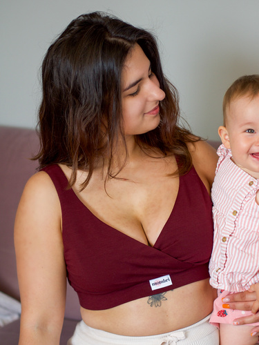 Milk&Love Mombri Klasyk sutien alăptare impermeabil claret