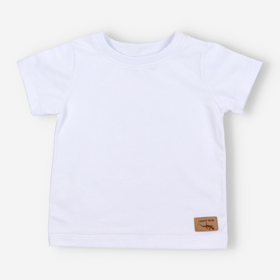 KAR-2007/BIA Tricou Lagarto Verde pentru baieti, alb