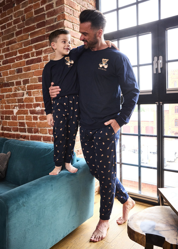 939/300 Big Boss Cornette – pijamale bărbați, bleumarin, bumbac, cu imprimeu