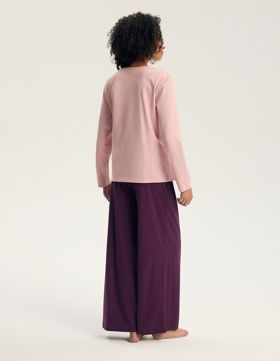 Pijamale damă Henderson 45443 Galla roz, 100% bumbac, mânecă lungă