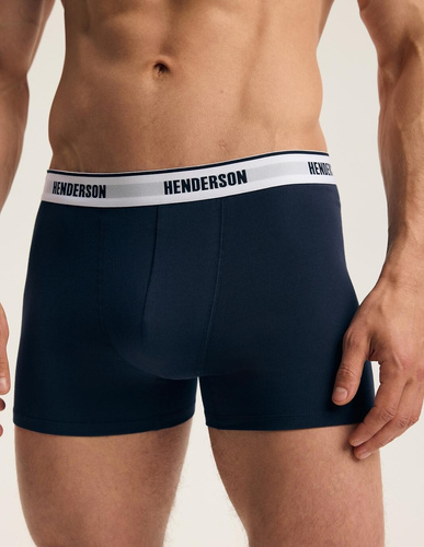 Boxeri bărbați Henderson 45476 Free 2-pack din bumbac cu talie lată și logo