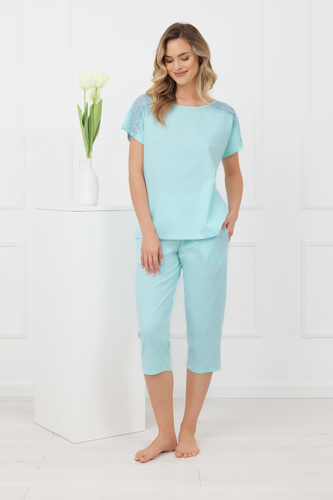 Pijama damă Sensual Italian Fashion bumbac 3/4 dantelă