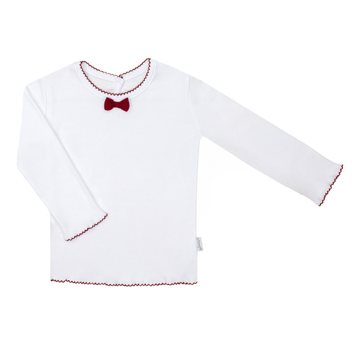 163568 Bluză cu mâneci lungi „Magic of Christmas” Nicol - fundă visiniu