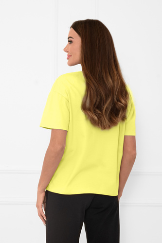 Klara - bluză cu mânecă scurtă pentru femei | Italian Fashion yellow
