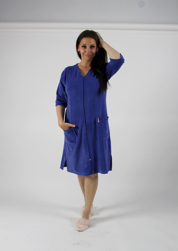 431 Velour Forex Rochie de toaletă pentru femei - denim