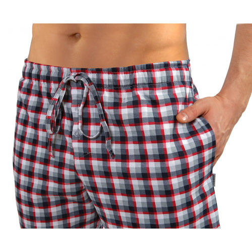 Pantaloni scurti de pijama Milo 2 Sesto Senso, carouri 10, rosii