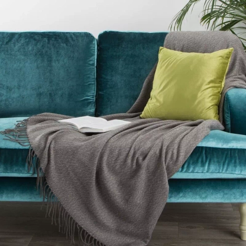 Acrilic 5 Pătură țesătă cu franjuri. Europerdele de oțel