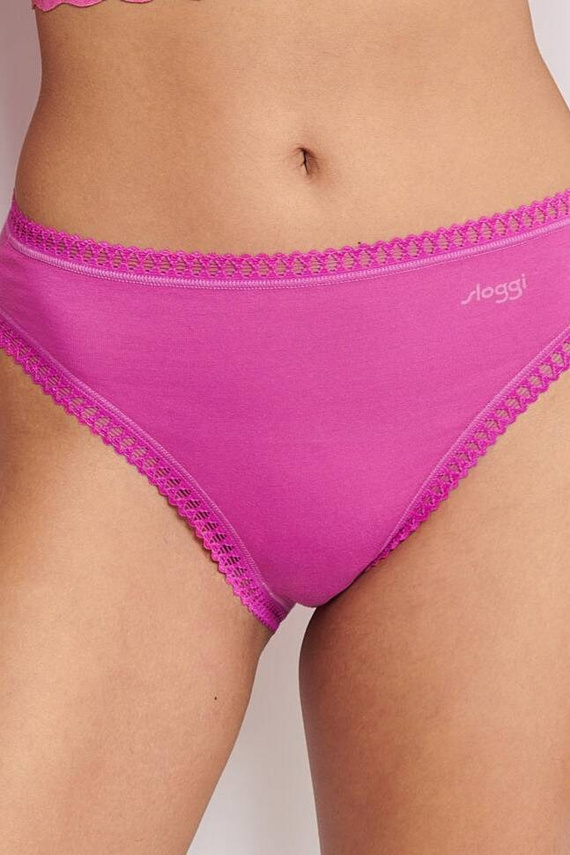 GO Crush Picior înalt C3P Chiloți damă pachet de 3 Sloggi - roșu roz