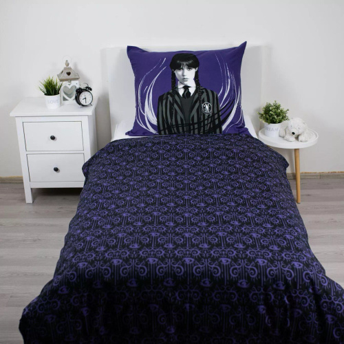 Lenjerie de pat din bumbac Wednesday Handy Thing 140x200 Jerry Fabrics violet