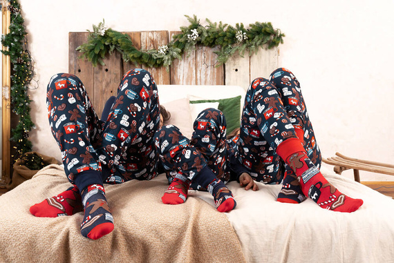 Makala Pijama pentru copii Italian Fashion - albastru navy/print