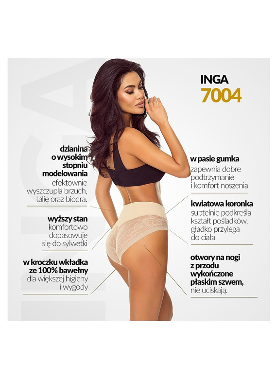 Lapinee 7004 Inga Chiloți Bej Modelatori cu Talie Înaltă