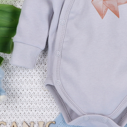 ABN-5382 Body Fun Origami Envelope din bumbac organic Nini gri