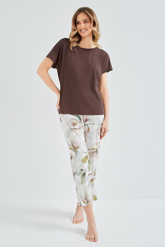 Pijama damă Taro Apolonia 3606 vâscoză bumbac pantaloni 7/8 confort