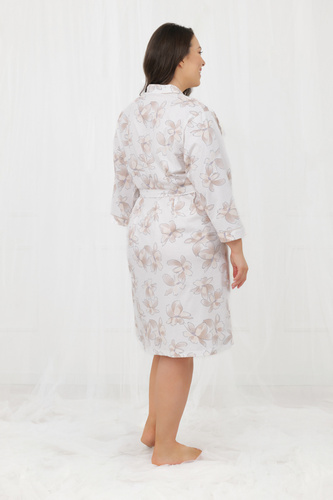 Halat damă Arola Italian Fashion – bumbac, mânecă 3/4, cordon