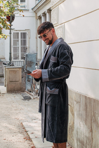 773 Bonjour halat de baie forex pentru bărbați - grafit