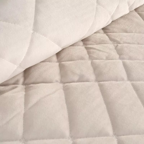 Ria 6 Cuvertura decorativa din catifea Eurodraperii crema