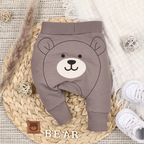 ABN-5361/CZE Pantaloni de trening din bumbac organic Sweet Bear Nini
