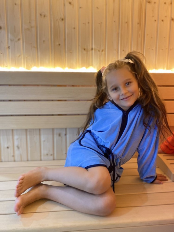 374 / 375 Desiree Halat de baie pentru copii - albastru