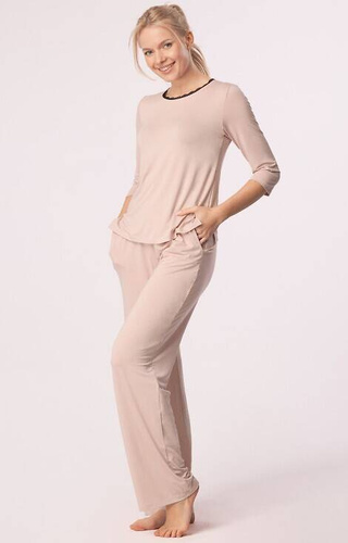 Tricou de pijama Margot 3/4 Mix&Match Mefemi - roz