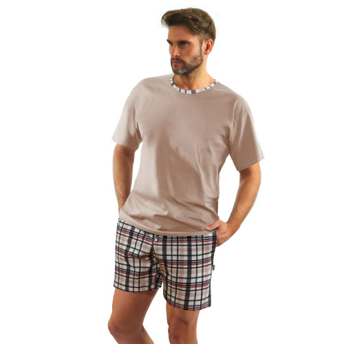 2187/27 Sesto Senso latte pijamale bărbați cu mâneci scurte