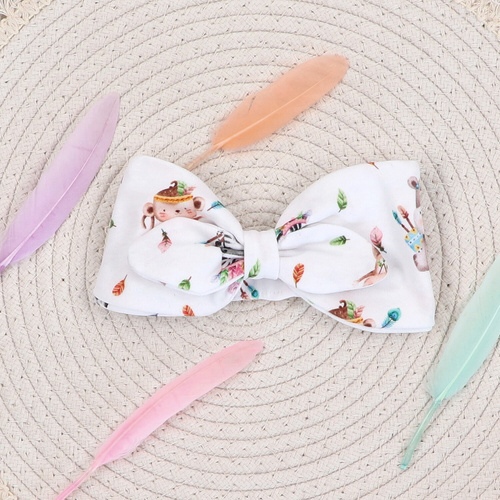 Bentiță pentru bebeluși Happy Animals Nini din bumbac organic – moale, elastică, Polonia