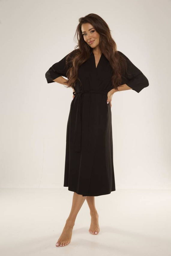 942 Visa Halat de baie lung De Lafense - negru