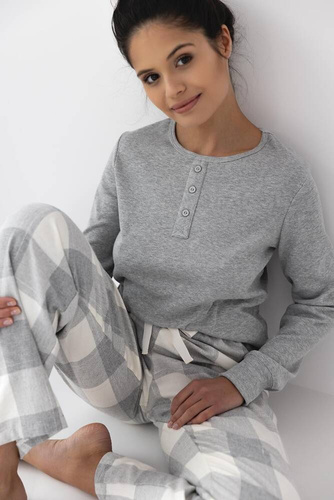 Pijama de damă Sensis Vesper - gri-crem