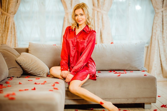 Cămașă de noapte cu slip Carey Kalimo - roșu