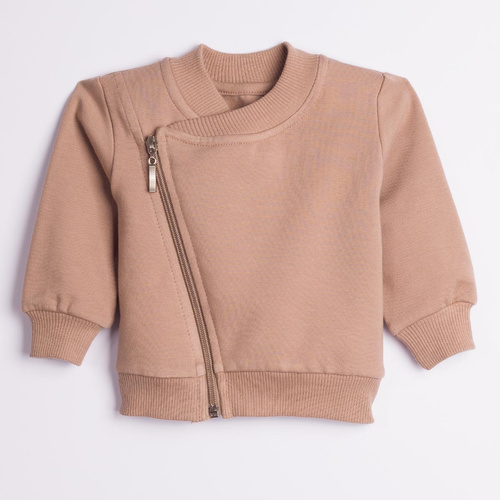 227273 Nicol BENEK Bluza băieți ramonescă maro bumbac cu fermoar