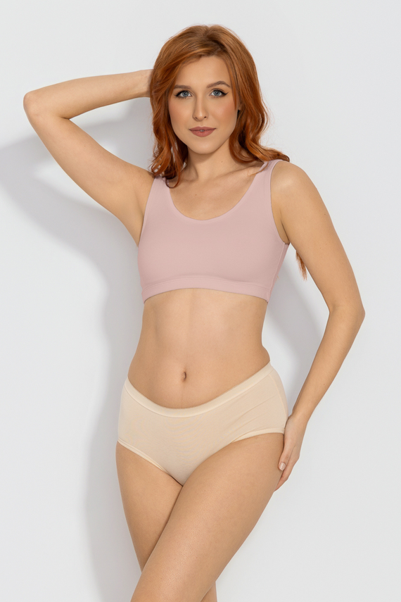 Top din bumbac Zoya Mitex fără sârmă bustier confortabil pink